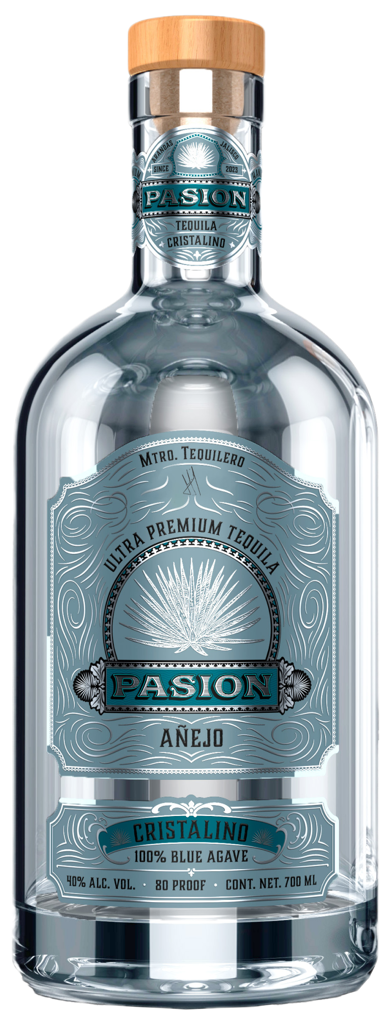 Tequila Pasión Añejo Cristalino 700 ml